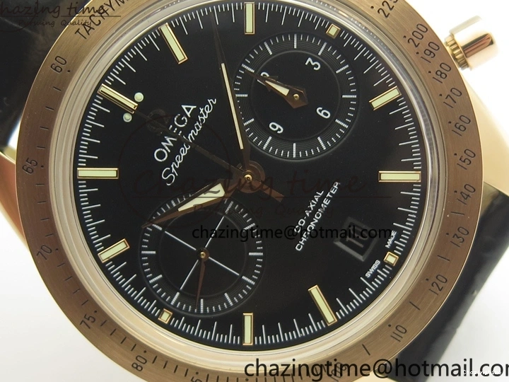 0223 Speedmaster ’57 Co-Axial RG OMF 1:1 Best Edition Black Dial On Leather Strap A9300 (Free Leather Strap) Resilient 8064